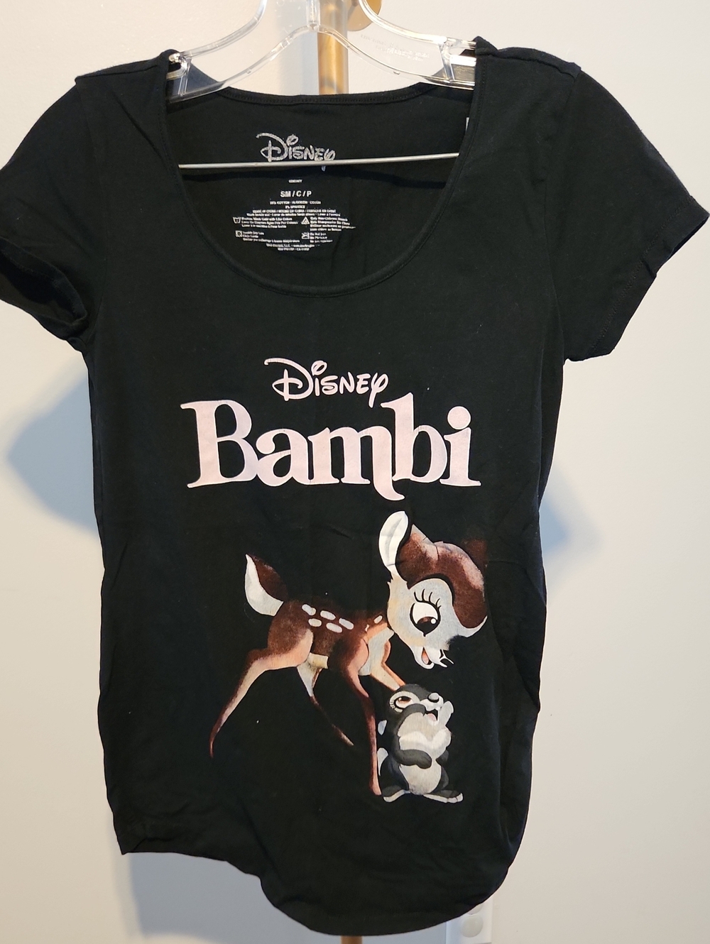 Disney Bambi Black Graphic Tee
